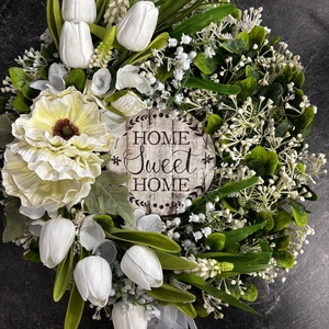 Tulipános kopogtató , Otthon & Életmód, Dekoráció, Ajtó- és ablak dekoráció, Ajtódísz & Kopogtató, , MESKA