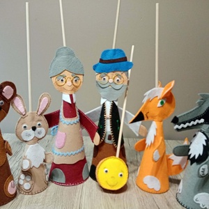 Térbeli fakanálbáb Vajas pánkó mese - Meska.hu