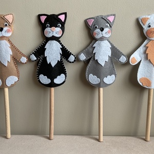 Fakanálbáb (nagy) - 30 cm (Macska - barna) - játék & sport - bábok - báb készlet - Meska.hu