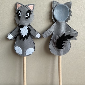 Fakanálbáb (nagy) - 30 cm (Farkas) - játék & sport - bábok - báb készlet - Meska.hu
