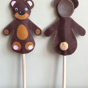Fakanálbáb (nagy) - 30 cm (Medve sötétbarna) - játék & sport - bábok - báb készlet - Meska.hu