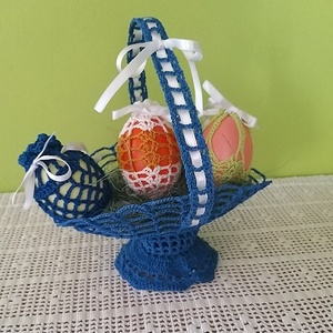 Húsvét asztal dísz kék színben - Meska.hu