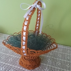 Húsvéti kosár tojásokkal - otthon & életmód - dekoráció - asztal és polc dekoráció - asztaldísz - Meska.hu