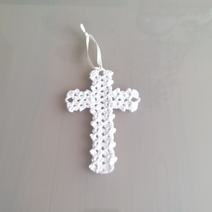 Kereszt, Karácsony, Karácsonyi lakásdekoráció, Karácsonyfadíszek, Horgolás, MESKA