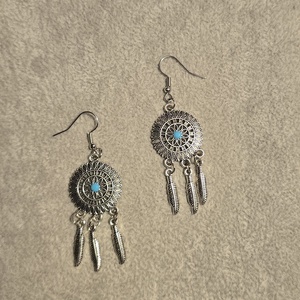 Türkiz  köves fülbevaló  - Meska.hu