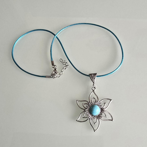 Türkiz  köves nyaklánc  - ékszer - nyaklánc - medálos nyaklánc - Meska.hu