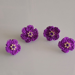 Sötét lila 3 részes szett. - esküvő - ékszer - ékszerszett - Meska.hu