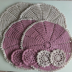 Tányér és poháralátét - Meska.hu