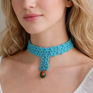 Türkiz nyakpánt - Meska.hu