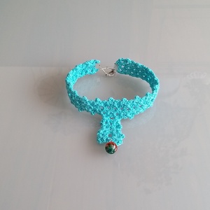 Türkiz nyakpánt - ékszer - nyaklánc - nyakpánt, gallér - Meska.hu