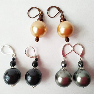 Gömböcske fülbevaló - Meska.hu