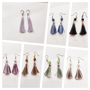 Életvidám bojtos fülbevaló, Ékszer, Fülbevaló, Lógó fülbevaló, , MESKA