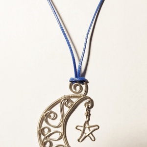 Hold és csillag- Egy csipetnyi éjszakai égbolt - ékszer - nyaklánc - medálos nyaklánc - Meska.hu