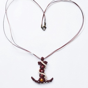 Találd meg a békéd kikötőjét � Makramé horgony nyaklánc - ékszer - nyaklánc - medálos nyaklánc - Meska.hu