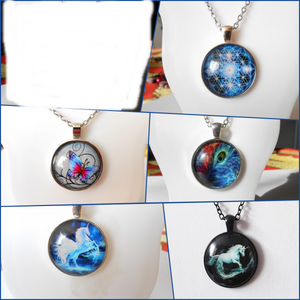 Női nyakláncok kerek medállal, Ékszer, Nyaklánc, Medálos nyaklánc, Ékszerkészítés, MESKA