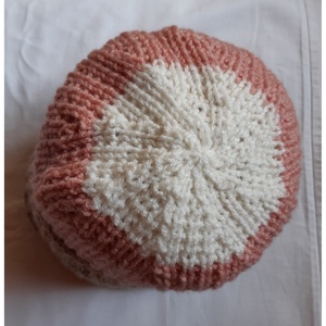 Sál - Sapka, kötött Barna-Rózsaszín - ruha & divat - sál, sapka, kendő - sapka & sál szett - Meska.hu