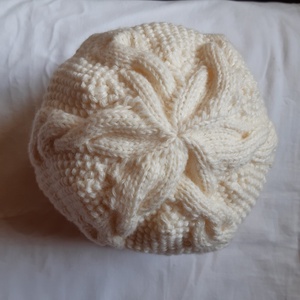 Sál - Sapka, kötött Törtfehér - ruha & divat - sál, sapka, kendő - sapka & sál szett - Meska.hu