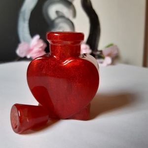 Aromaterápiás üveg, szív - otthon & életmód - gyertya, illat, aroma - párologtató - Meska.hu