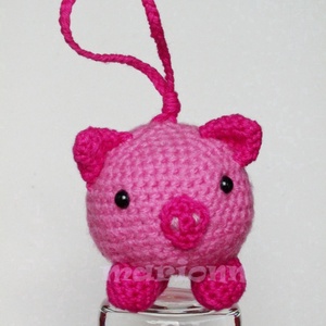Rózsaszín szerencsemalacka - Horgolt amigurumi kisdisznó :) - Meska.hu