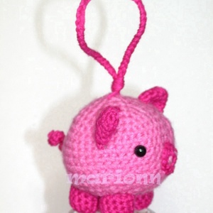 Rózsaszín szerencsemalacka - Horgolt amigurumi kisdisznó :) -  - Meska.hu