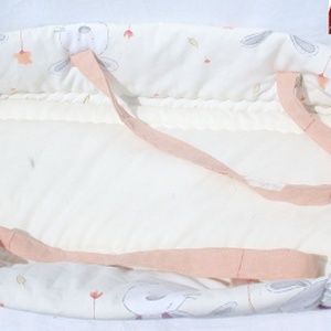 Nyuszis textil mózeskosár 55 cm. -  - Meska.hu