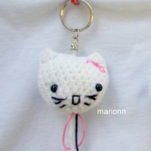 Horgolt cica kulcstartó - Amigurumi -  - Meska.hu