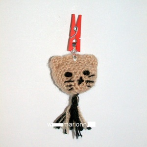 Horgolt cica kulcstartó - Amigurumi -  - Meska.hu
