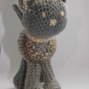 Maroknyi, nyakörves, mintás cica. Amigurumi horgolt cicagyerek -  - Meska.hu