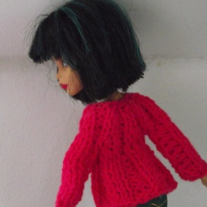 Kötött kardigán - Babaruha 25-28 cm-es barbie-típusú babára -  - Meska.hu