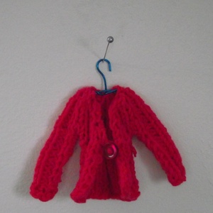 Kötött kardigán - Babaruha 25-28 cm-es barbie-típusú babára -  - Meska.hu