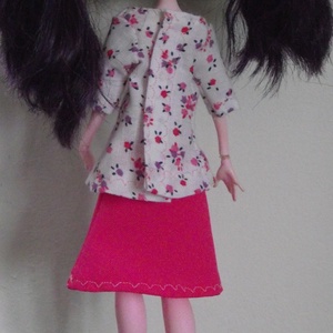 Bzoknya és blúz - Babaruha 25-28 cm-es barbie-típusú babára -  - Meska.hu