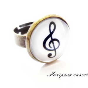 Violinkulcsos nyaklánc - ékszer - nyaklánc - medálos nyaklánc - Meska.hu