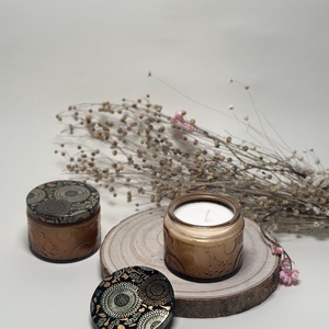 Szójaviasz gyertya üveg tégelyben  - otthon & életmód - gyertya, illat, aroma - gyertya - Meska.hu