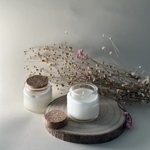 Szójaviasz gyertya üveg tégelyben  - otthon & életmód - gyertya, illat, aroma - gyertya - Meska.hu