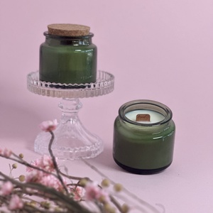 Barna üveg parafa tetővel fakanóc love felirattal, Otthon & Életmód, Gyertya, illat, aroma, Gyertya, Gyertya-, mécseskészítés, MESKA