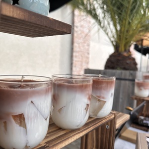 Jeges Latte stílusú kávé illatú gyertya   - otthon & életmód - gyertya, illat, aroma - gyertya - Meska.hu