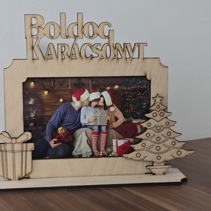 Karácsonyi fényképtartó  Boldog pillanatokhoz, Karácsony, Karácsonyi lakásdekoráció, Karácsonyi lakásdíszek, Famegmunkálás, MESKA