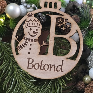 Karácsonyi dísz  Névre szóló fa karika - karácsony - karácsonyi lakásdekoráció - karácsonyfadíszek - Meska.hu