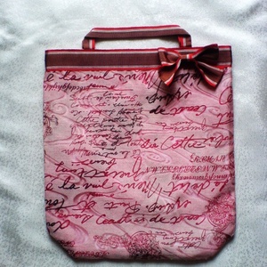 Textiltáska masnival - táska & tok - bevásárlás & shopper táska - shopper, textiltáska, szatyor - Meska.hu