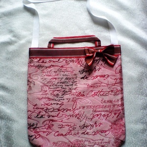 Textiltáska masnival - táska & tok - bevásárlás & shopper táska - shopper, textiltáska, szatyor - Meska.hu