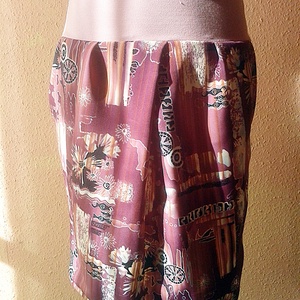 Lila mintás tulipánszoknya, Ruha & Divat, Női ruha, Szoknya, Varrás, MESKA