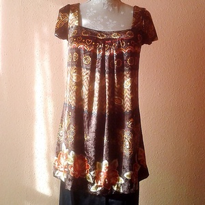 Bársonyos-rózsás tunika, Ruha & Divat, Női ruha, Tunika, Varrás, MESKA