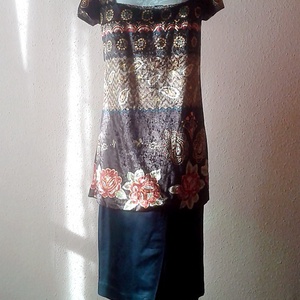 Bársonyos-rózsás tunika - ruha & divat - női ruha - tunika - Meska.hu