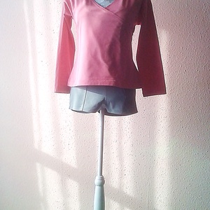 Átlapolós pink felső -  - Meska.hu