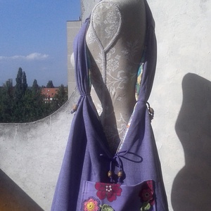 Copf táska  2in1  Nyaralós mintás és levendulalila, Táska & Tok, Kézitáska & válltáska, Válltáska, Varrás, MESKA