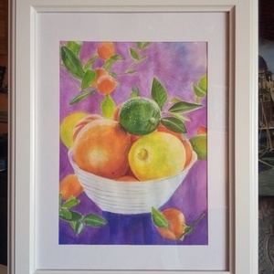 Citrusok - eredeti akvarell festmény - művészet - festmény - akvarell - Meska.hu