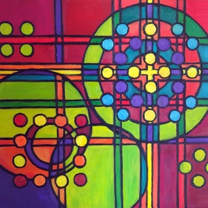 Algoritmus, 40x50 cm-es olajfestmény - Meska.hu
