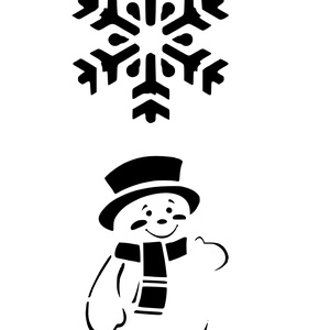 Karácsonyi stencil -  - Meska.hu