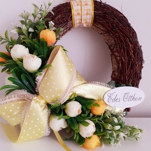 Boglárkás rőzse kopogtató - otthon & életmód - dekoráció - Meska.hu