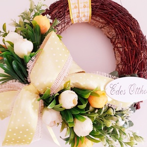 Boglárkás rőzse kopogtató - otthon & életmód - dekoráció - Meska.hu